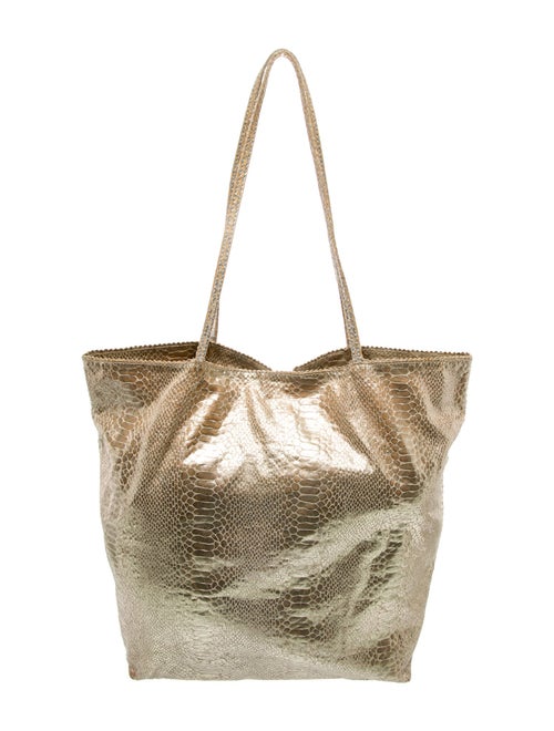 Carlos Falchi Embossed Leather Tote