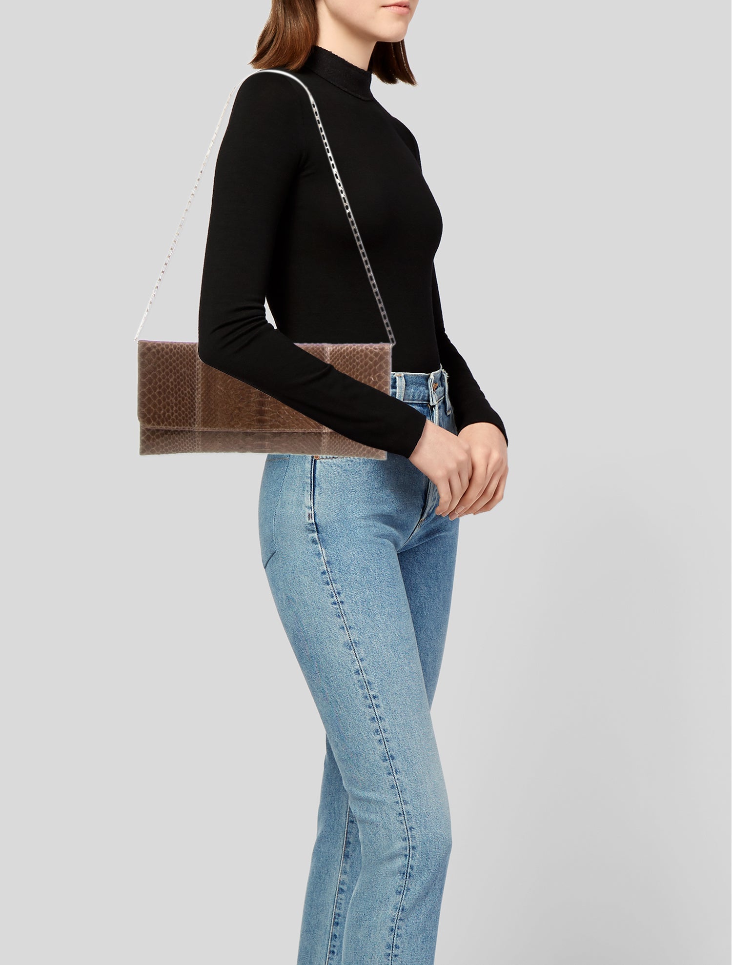 Carlos Falchi Python Clutch