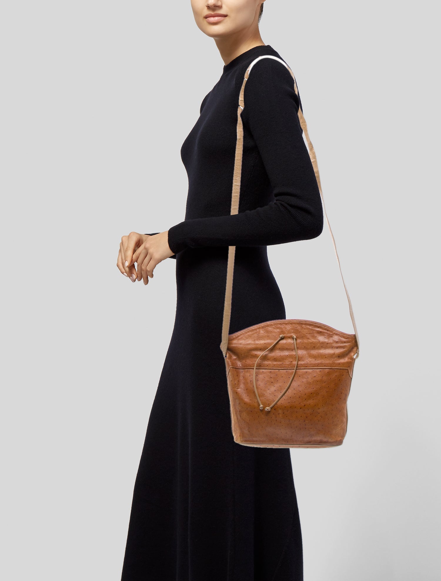 Carlos Falchi Leather Crossbody Bag