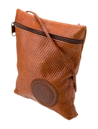 Carlos Falchi Leather Messenger Bag