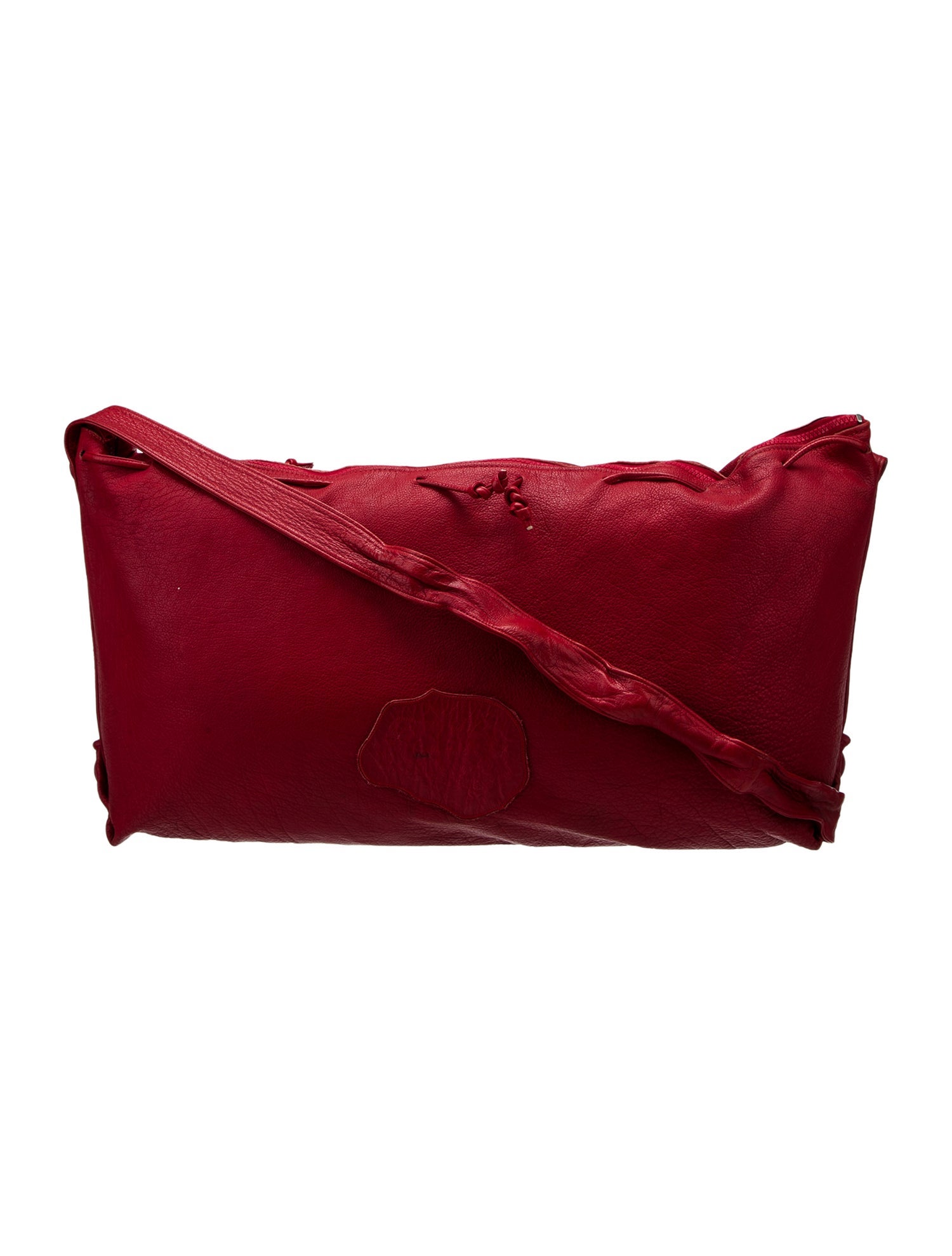 Carlos Falchi Leather Messenger Bag