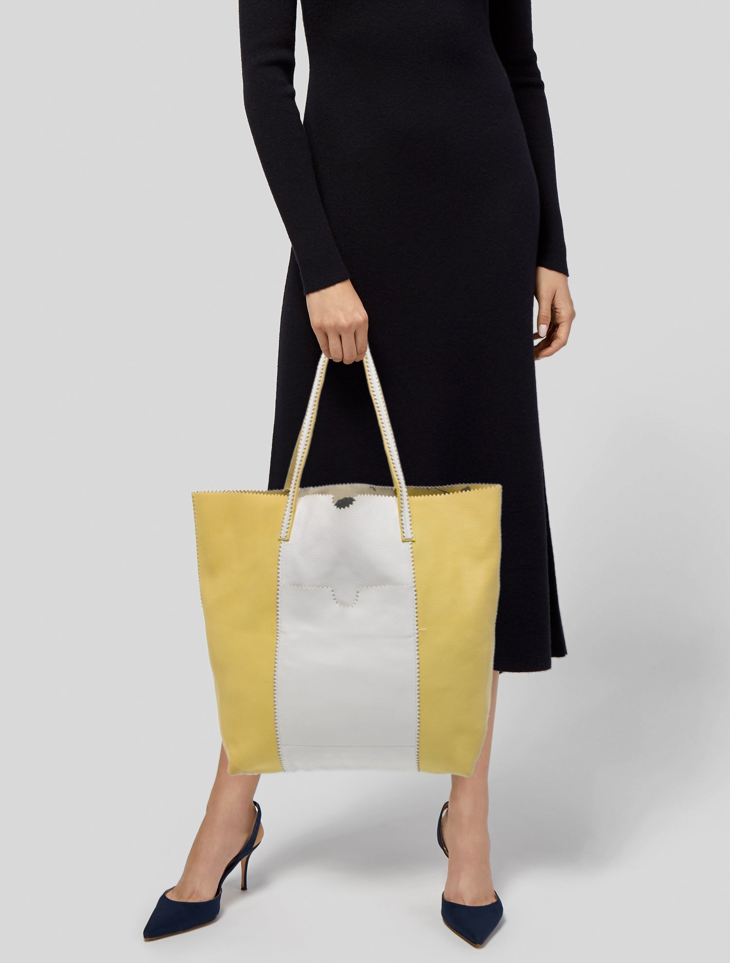 Carlos Falchi Leather Tote