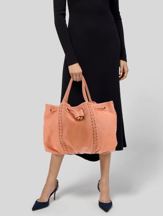 Carlos Falchi Leather Tote