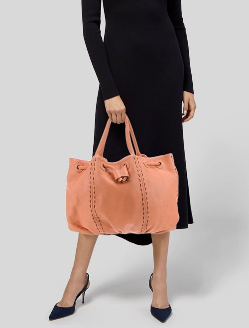 Carlos Falchi Leather Tote