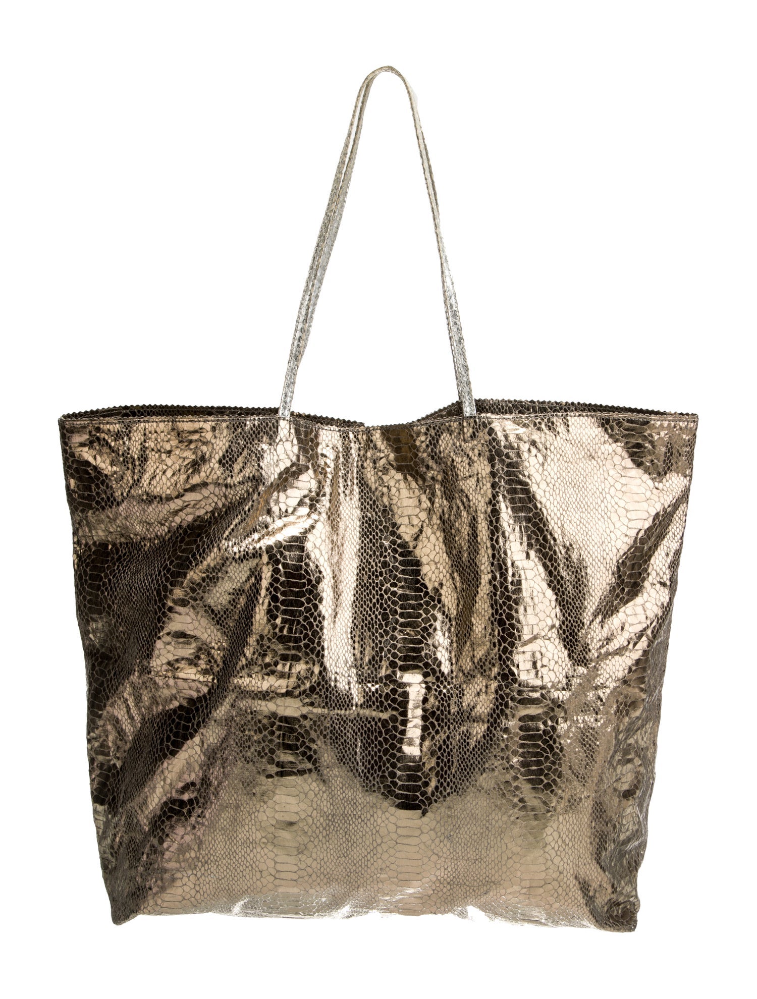 Carlos Falchi Embossed Leather Tote