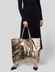 Carlos Falchi Embossed Leather Tote