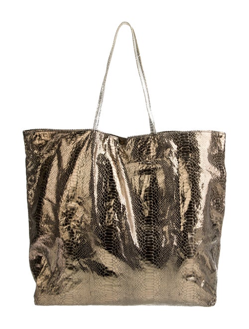 Carlos Falchi Embossed Leather Tote