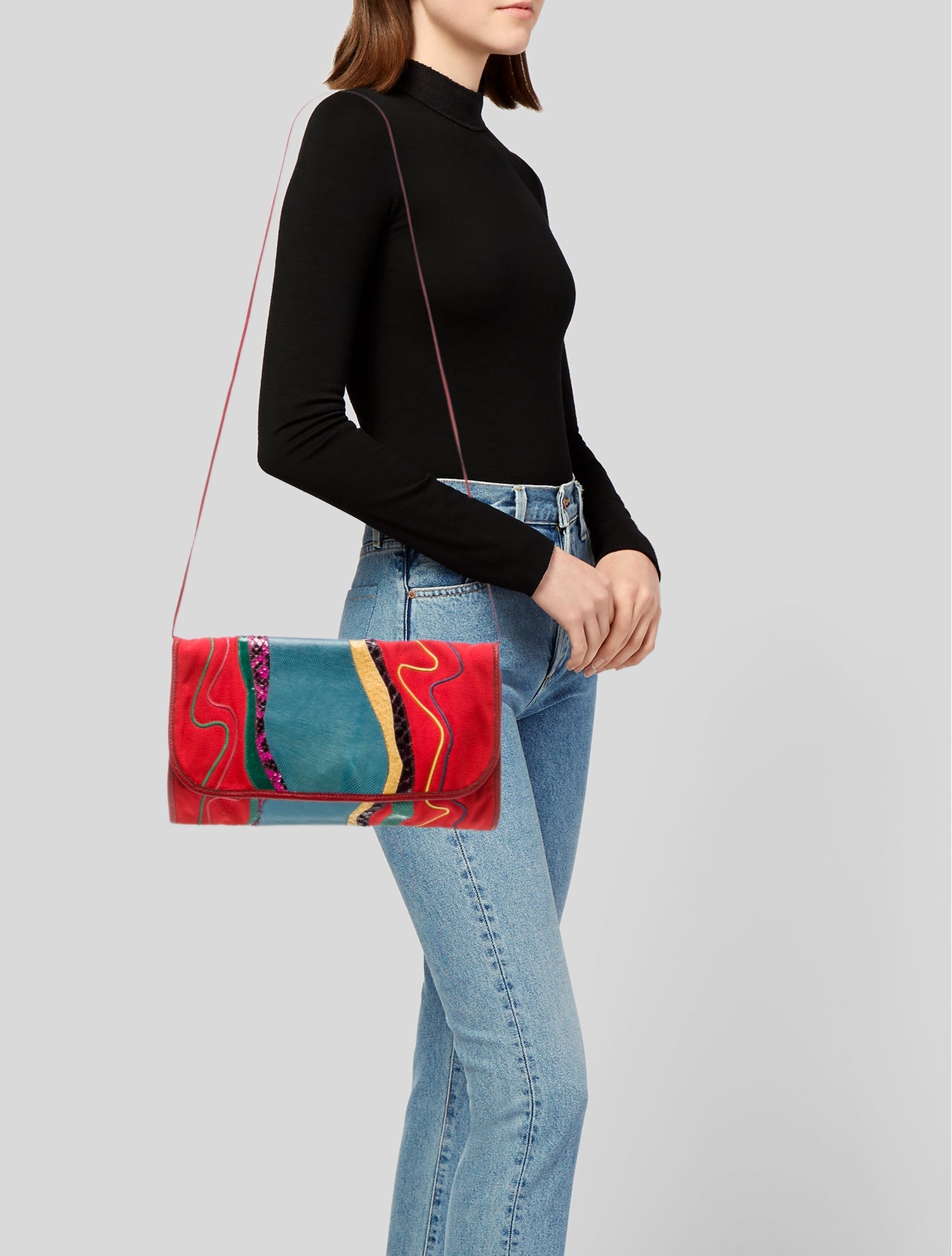 Carlos Falchi Canvas Clutch