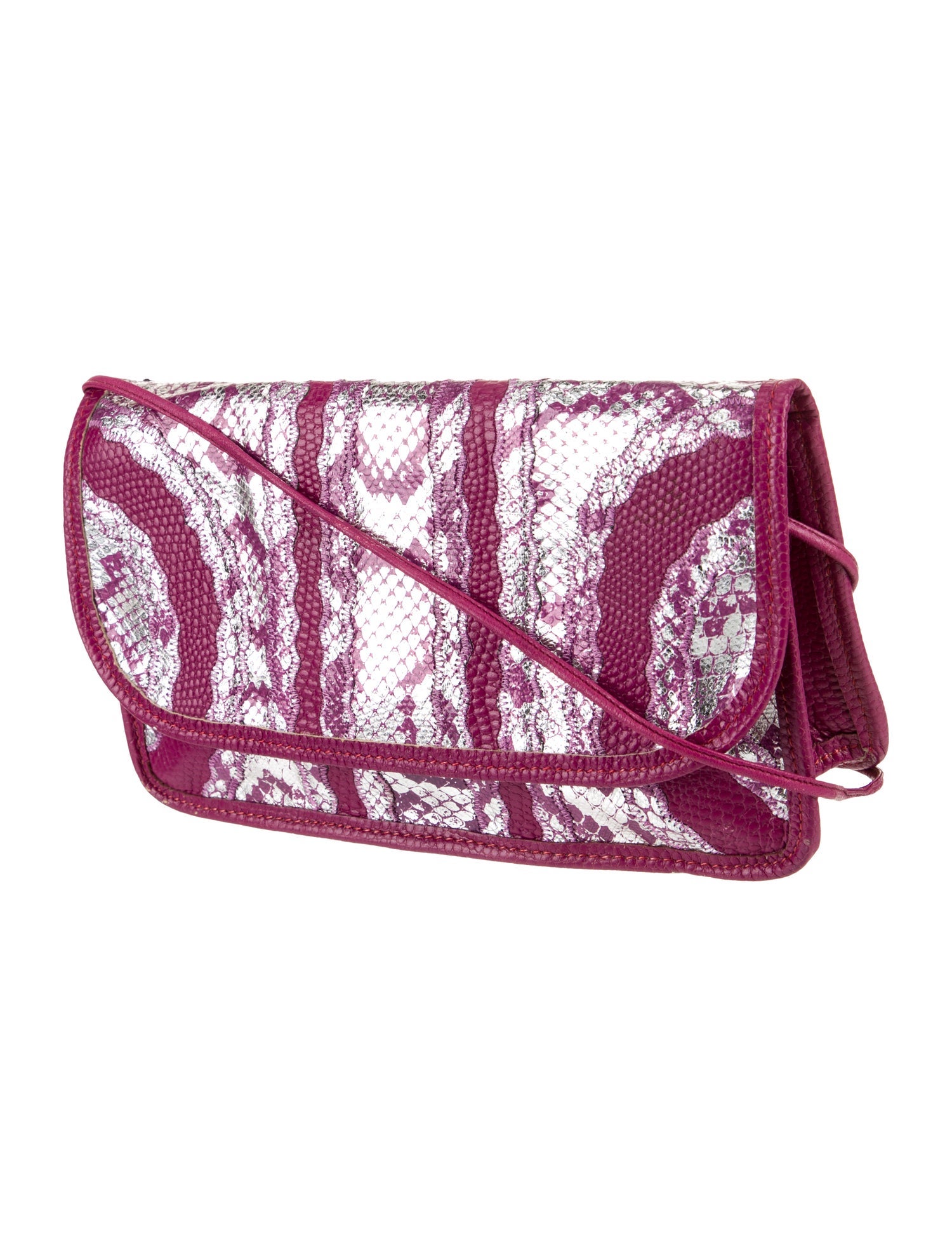 Carlos Falchi Leather Clutch