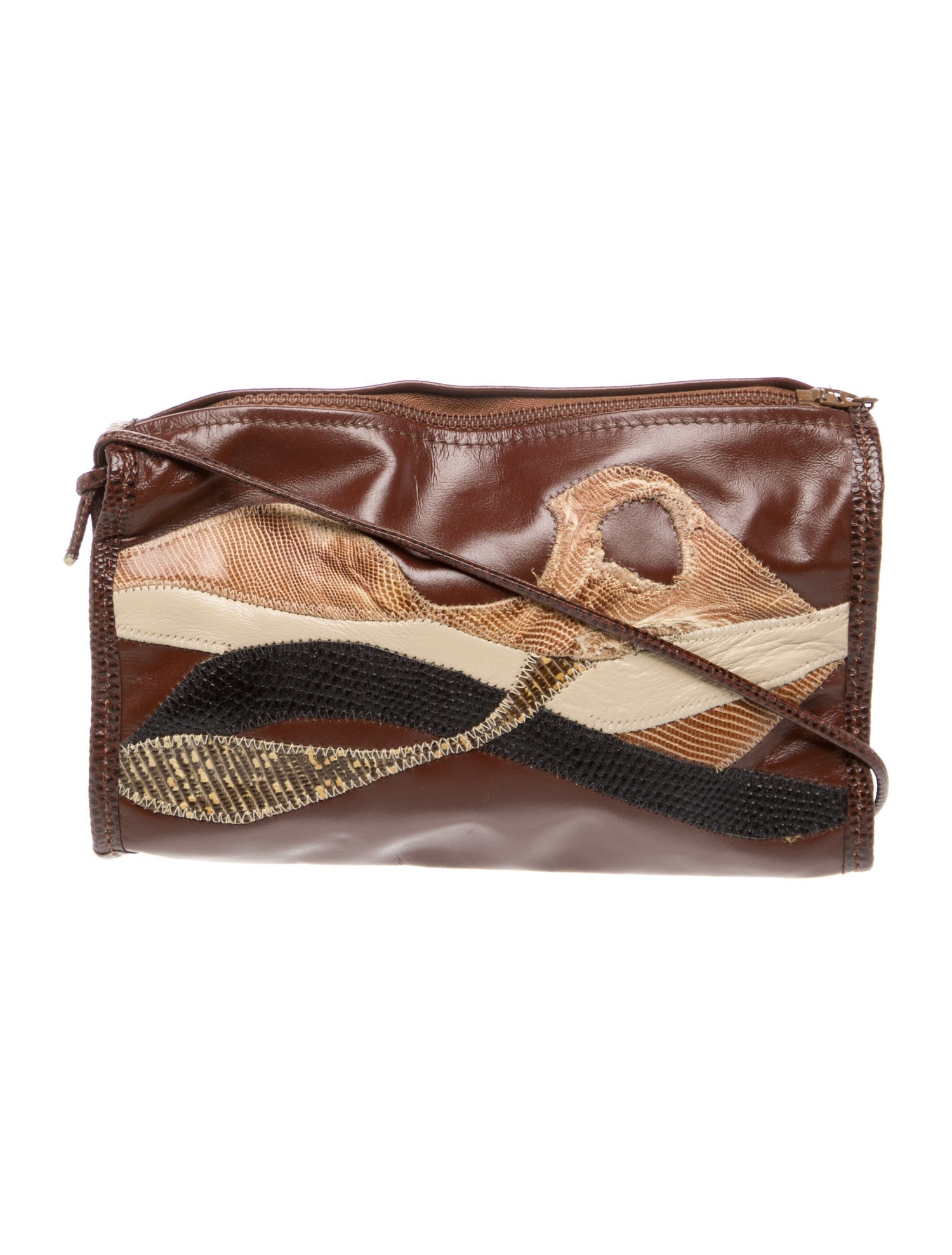 Carlos Falchi Leather Messenger Bag