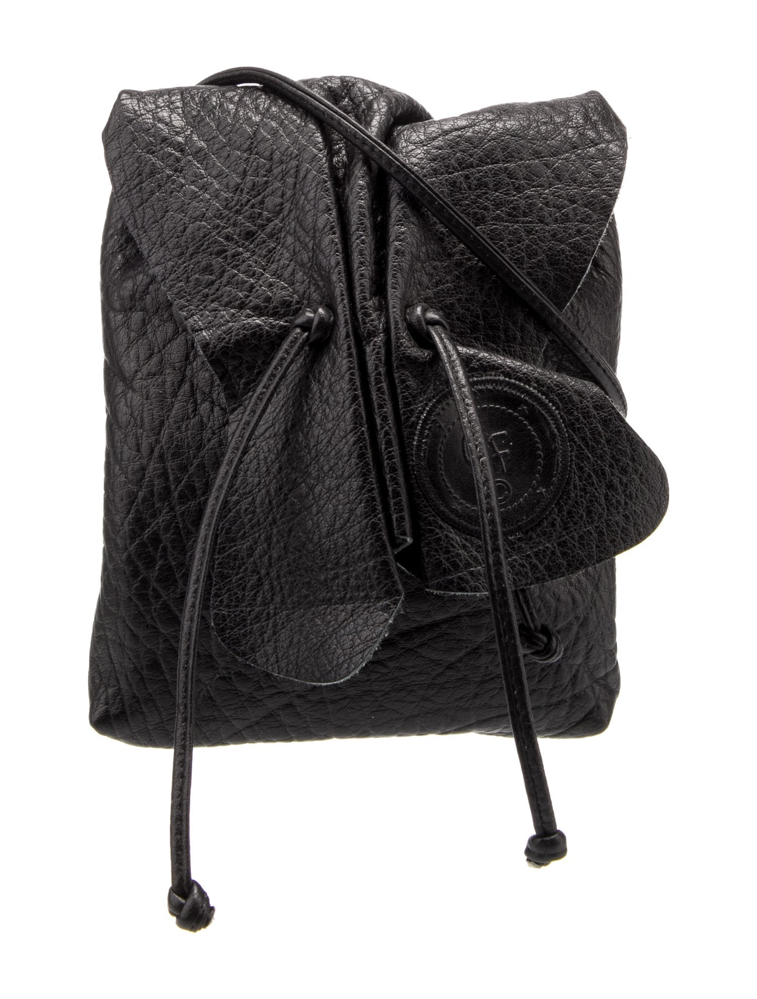 Carlos Falchi Leather Bucket Bag