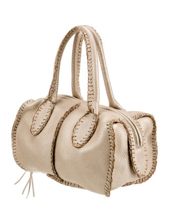 Carlos Falchi Leather Top Handle Bag