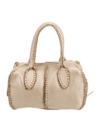 Carlos Falchi Leather Top Handle Bag