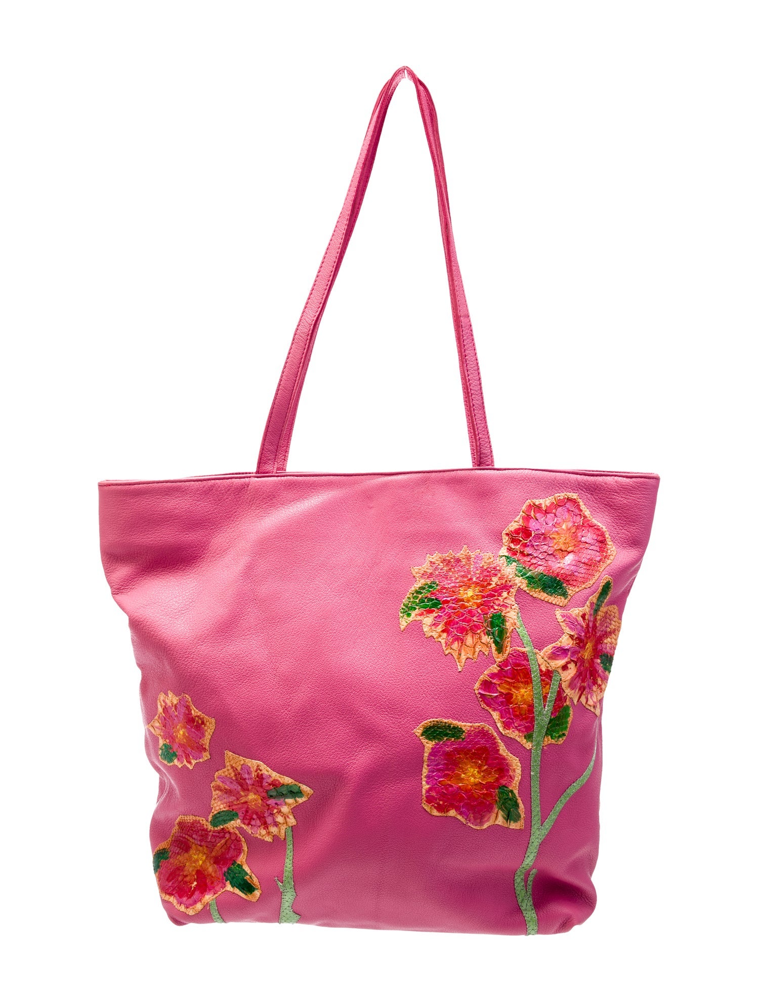 Carlos Falchi Leather Tote