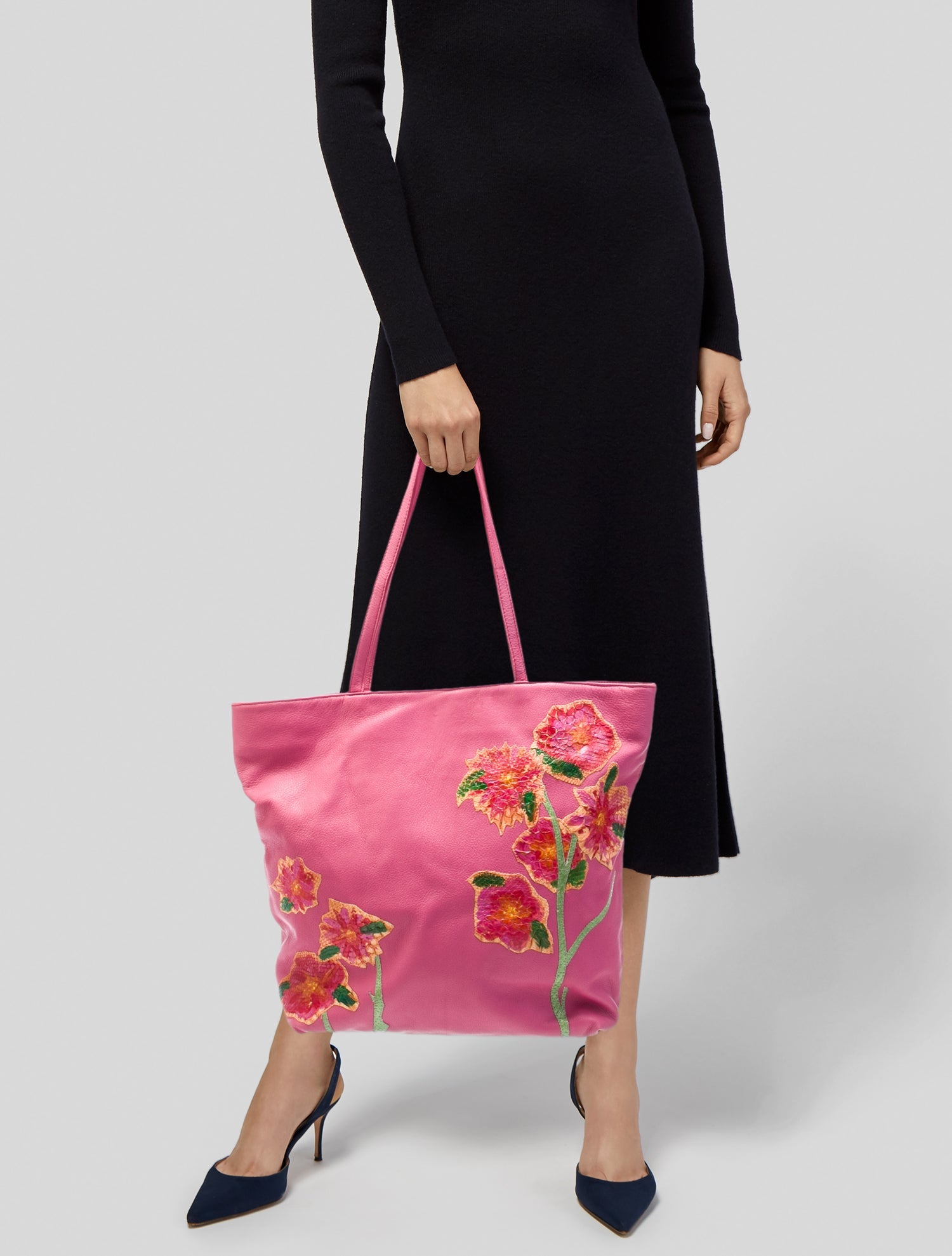 Carlos Falchi Leather Tote