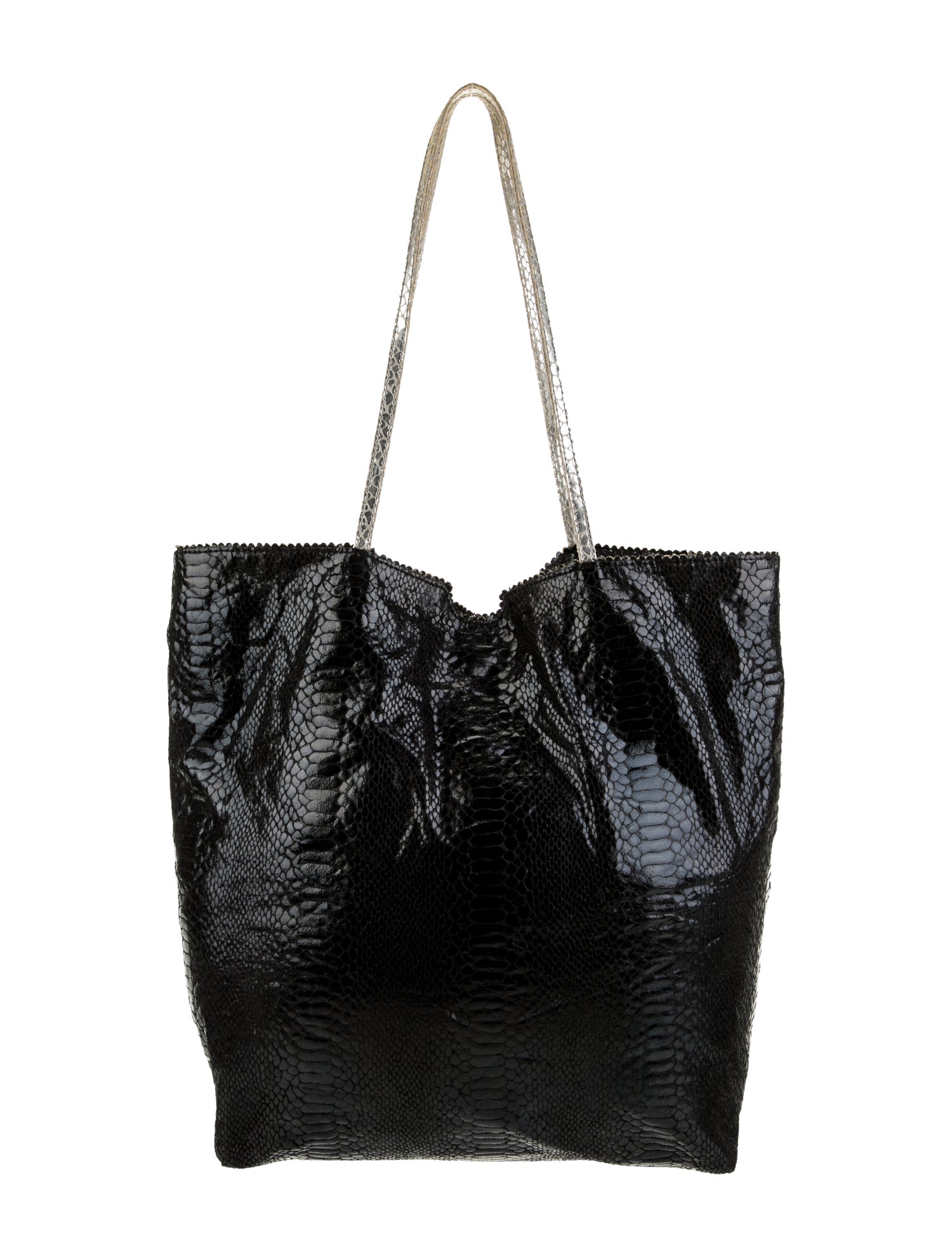 Carlos Falchi Embossed Leather Shoulder Bag