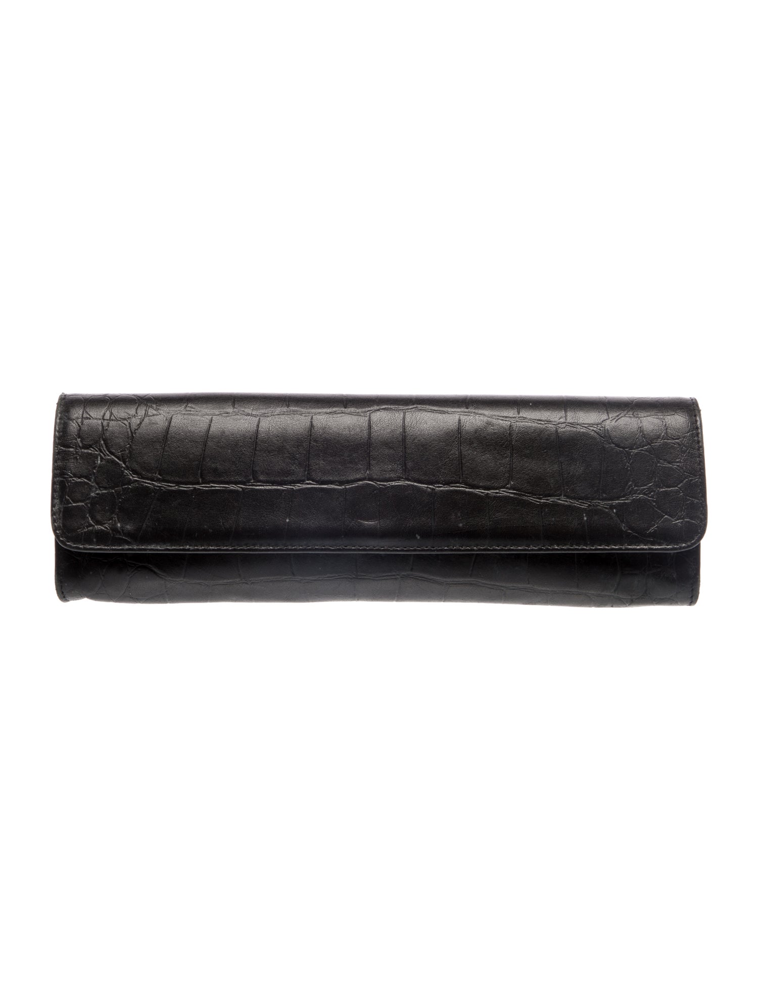 Carlos Falchi Embossed Leather Clutch