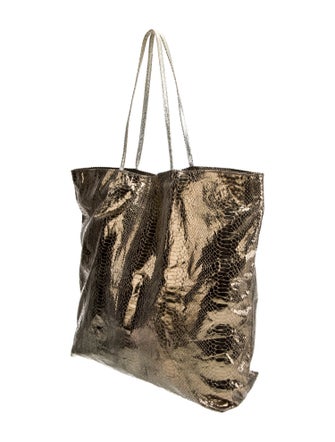 Carlos Falchi Embossed Leather Tote
