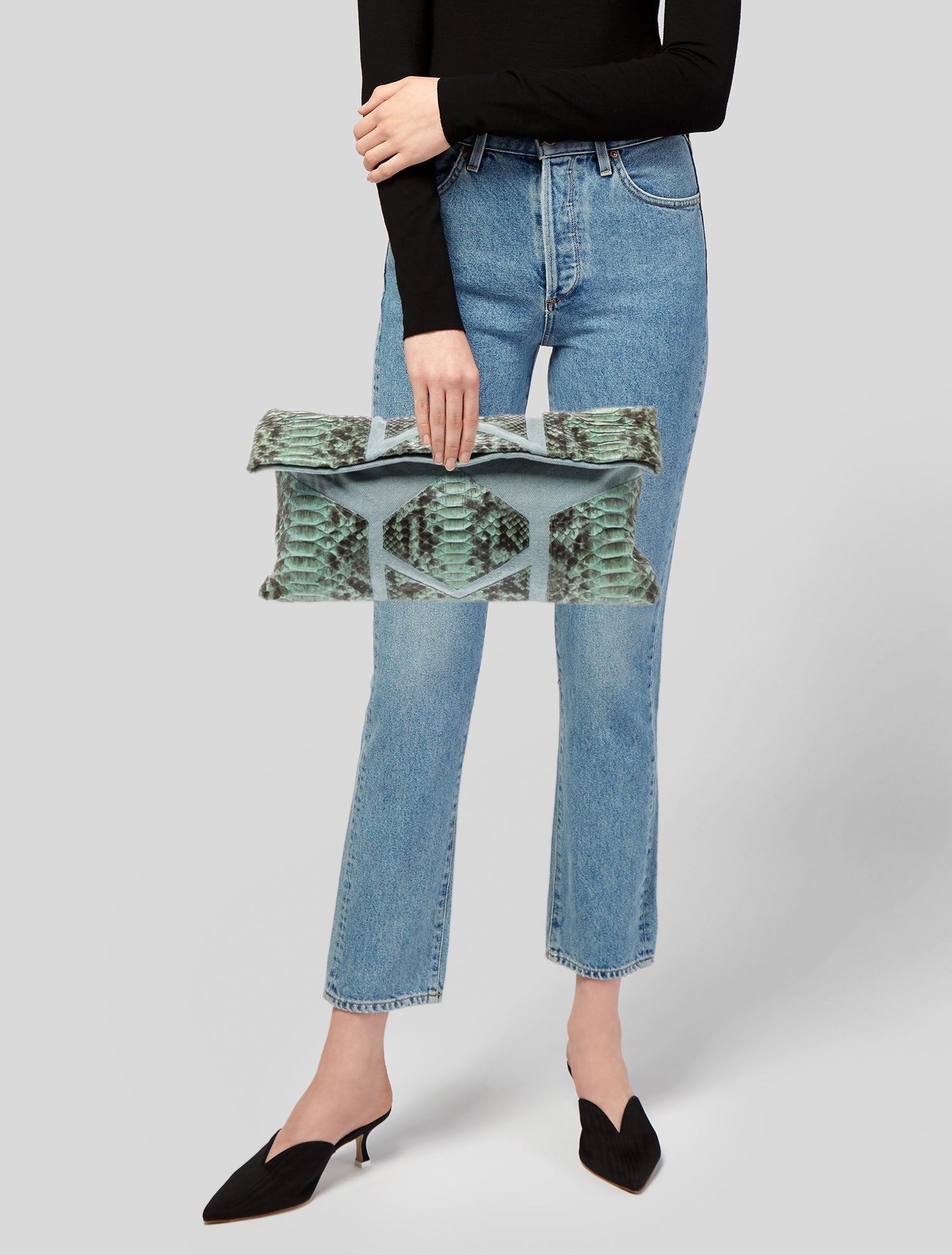 Carlos Falchi Python Clutch