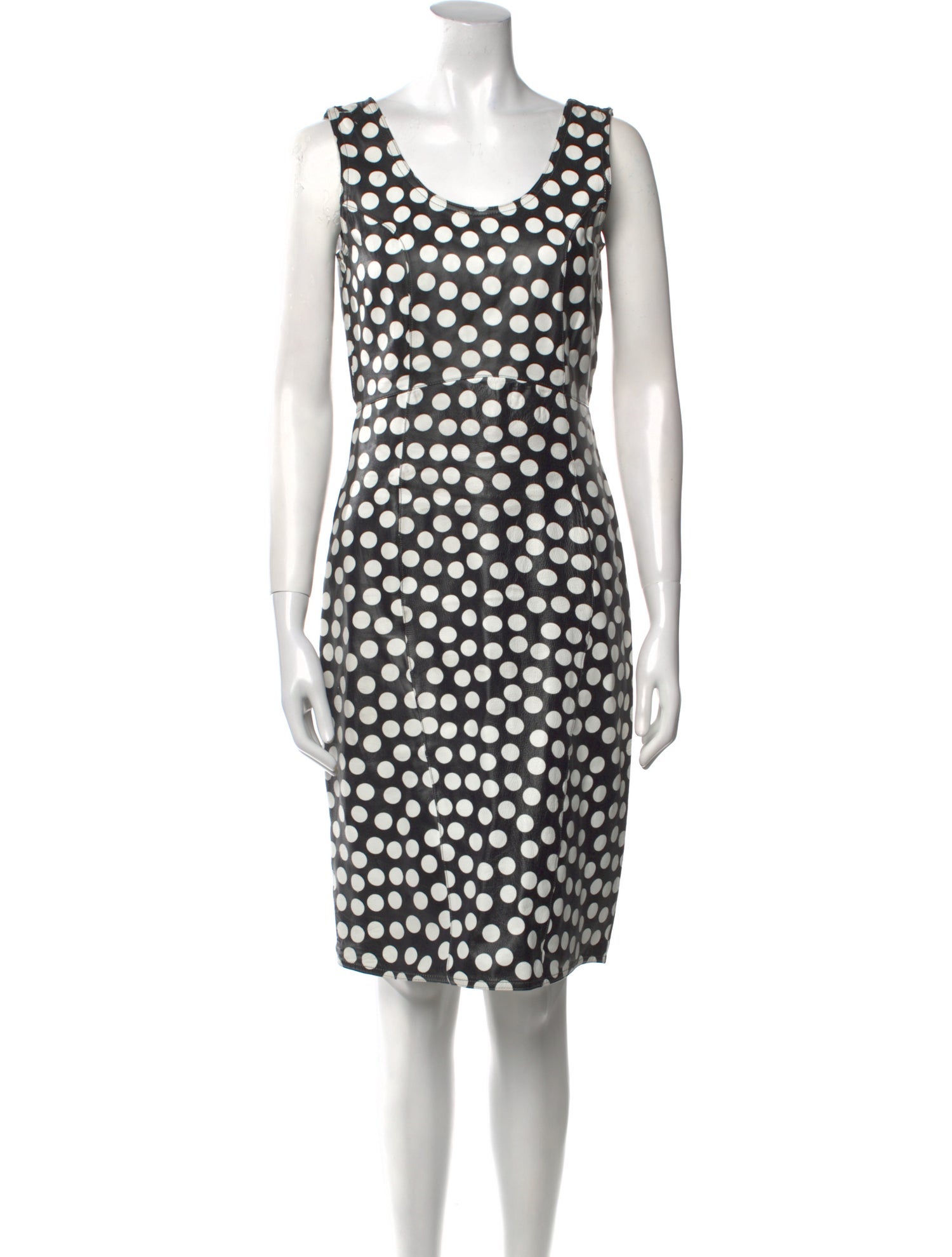 Carlos Falchi Leather Knee-Length Dress