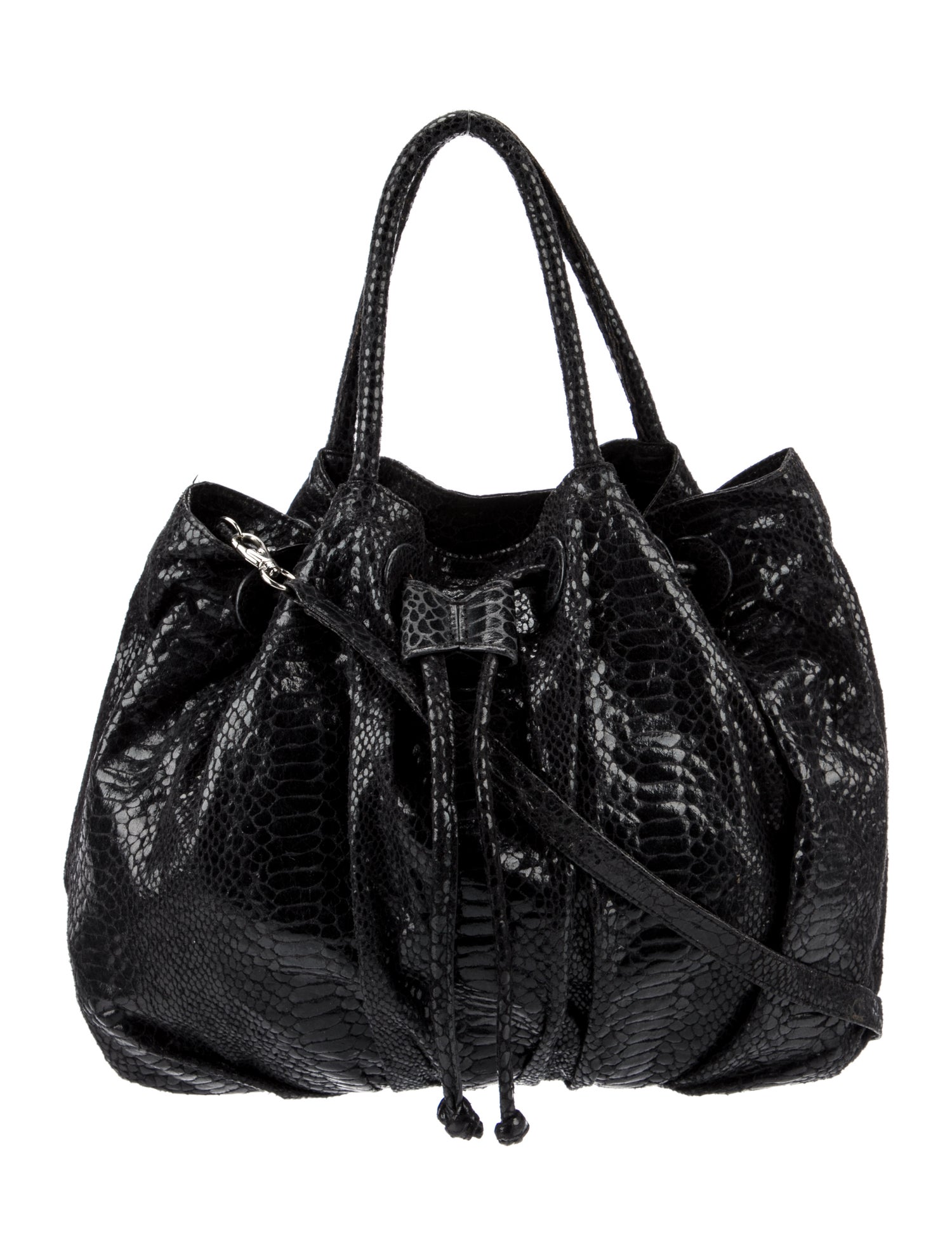 Carlos Falchi Leather Top Handle Bag