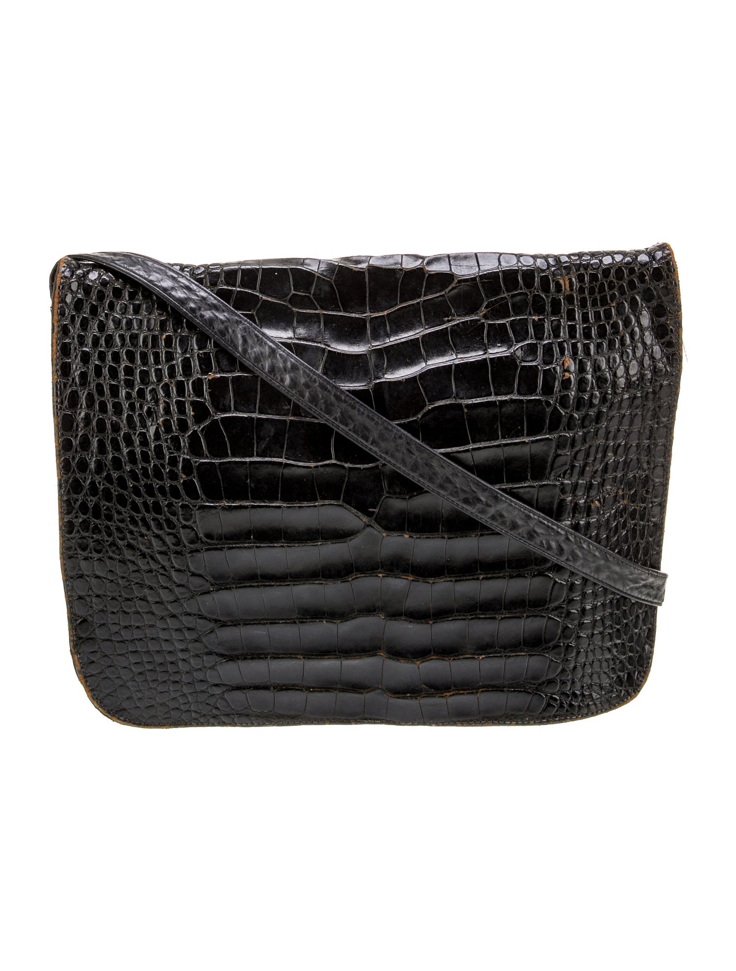Carlos Falchi Embossed Leather Crossbody Bag