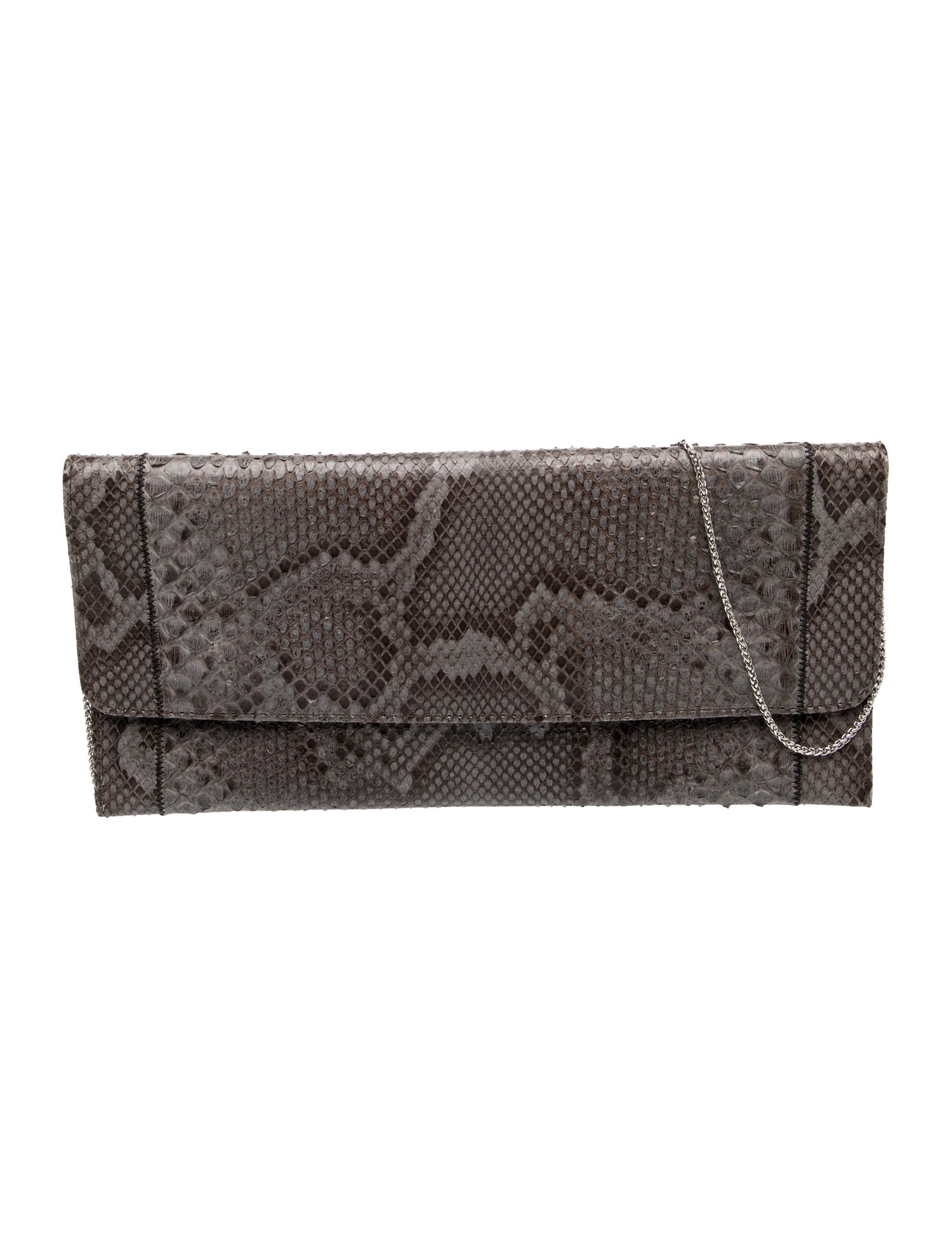 Carlos Falchi Embossed Leather Clutch