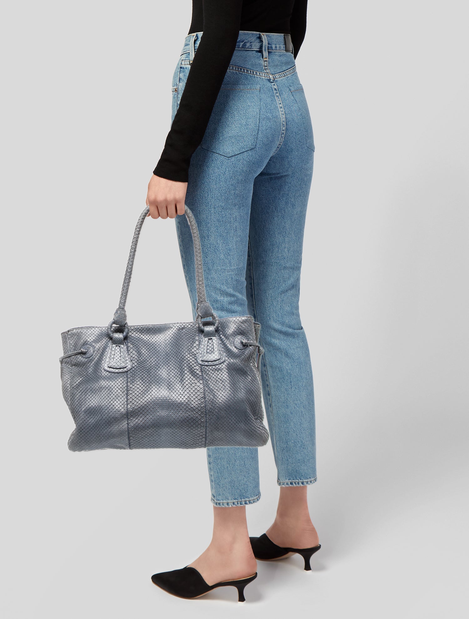 Carlos Falchi Snakeskin Tote