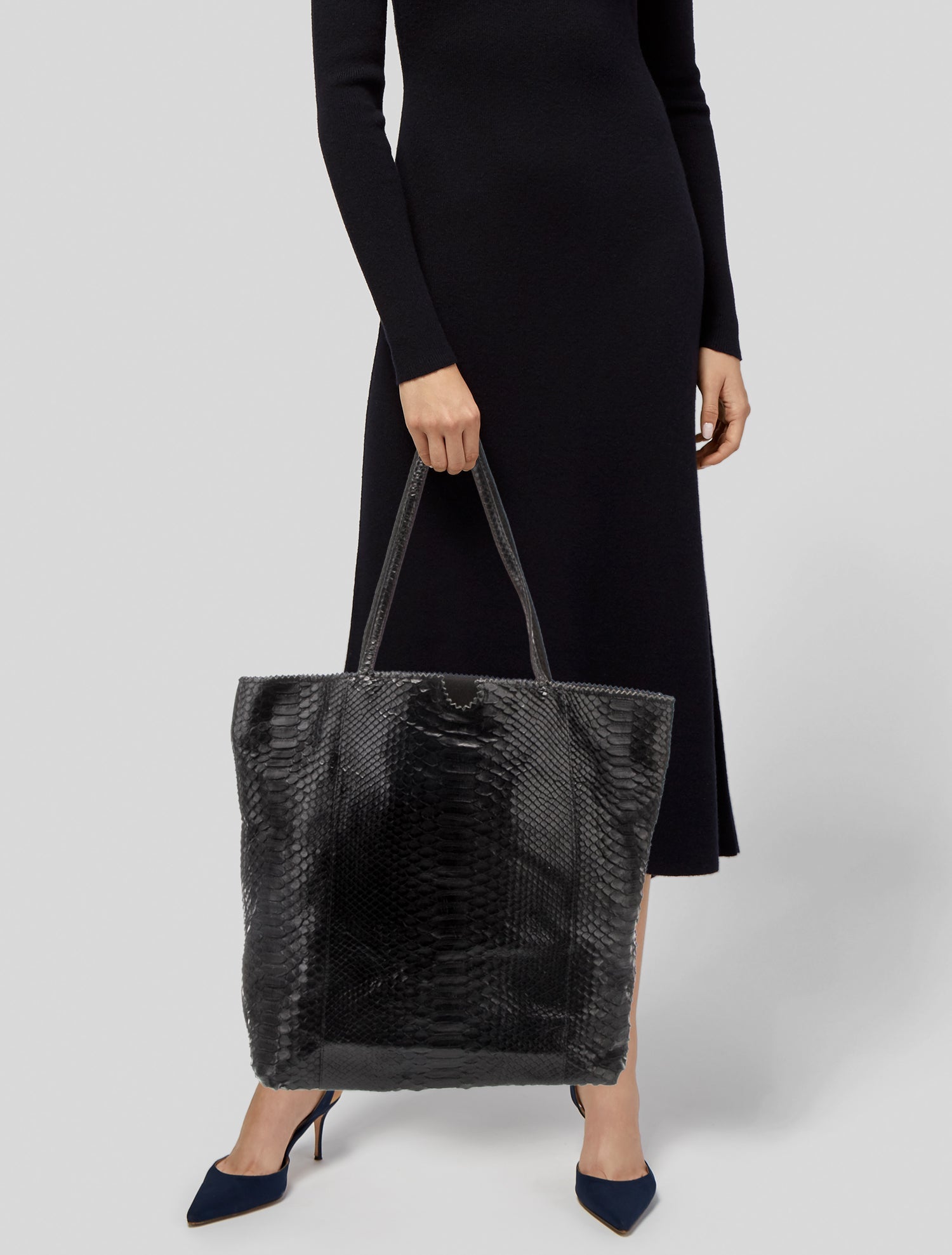 Carlos Falchi Snakeskin Tote