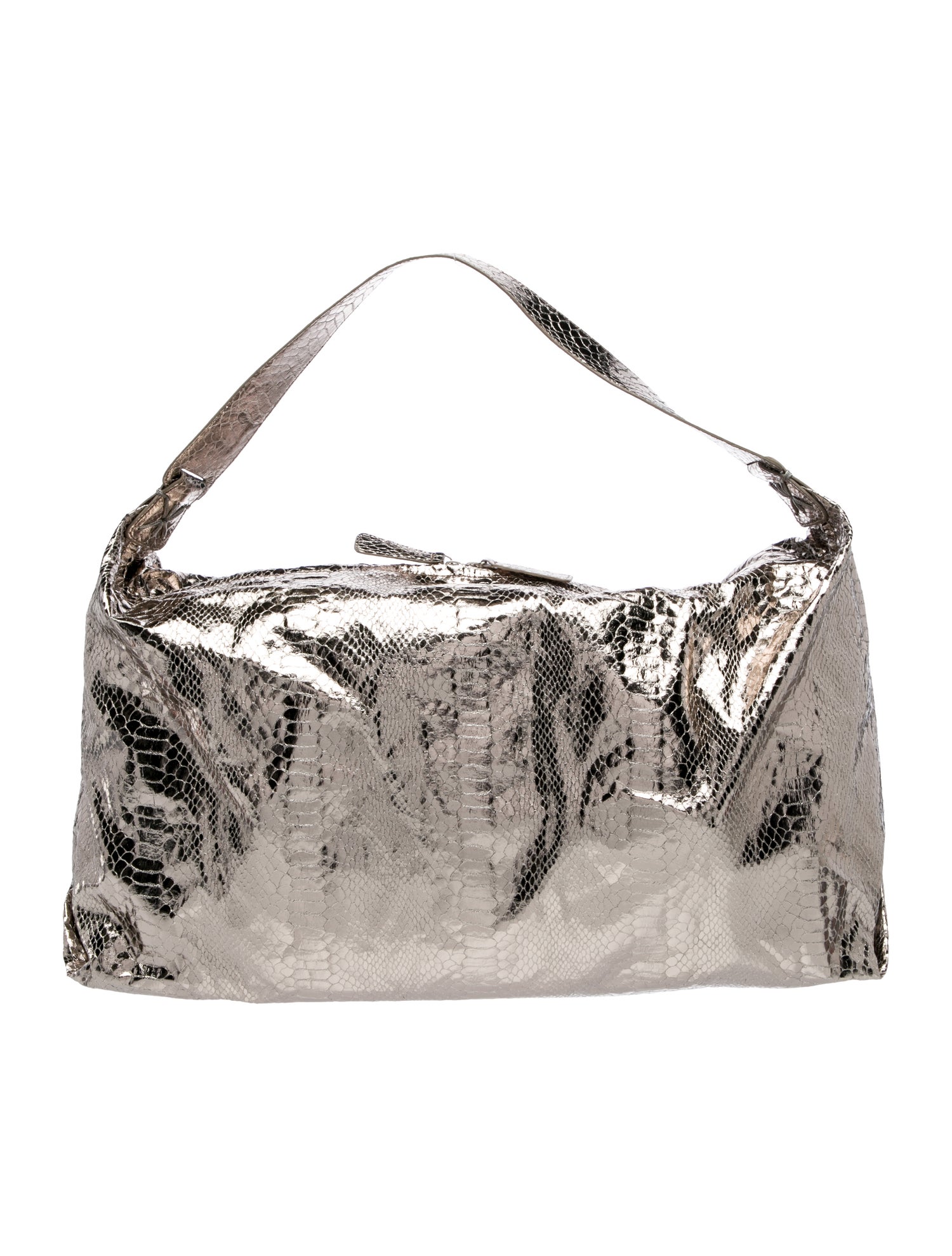 Carlos Falchi Embossed Leather Shoulder Bag