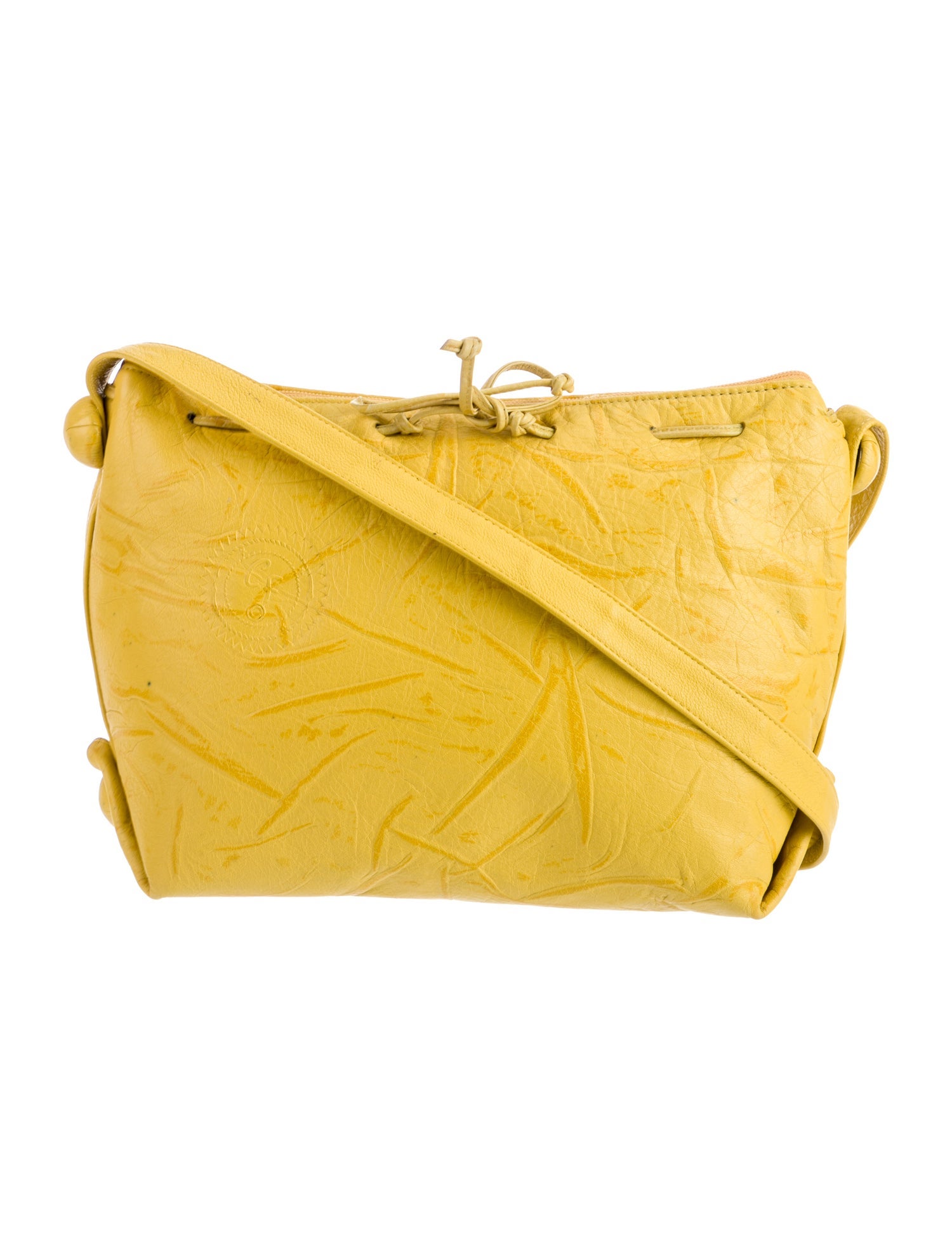 Carlos Falchi Leather Messenger Bag