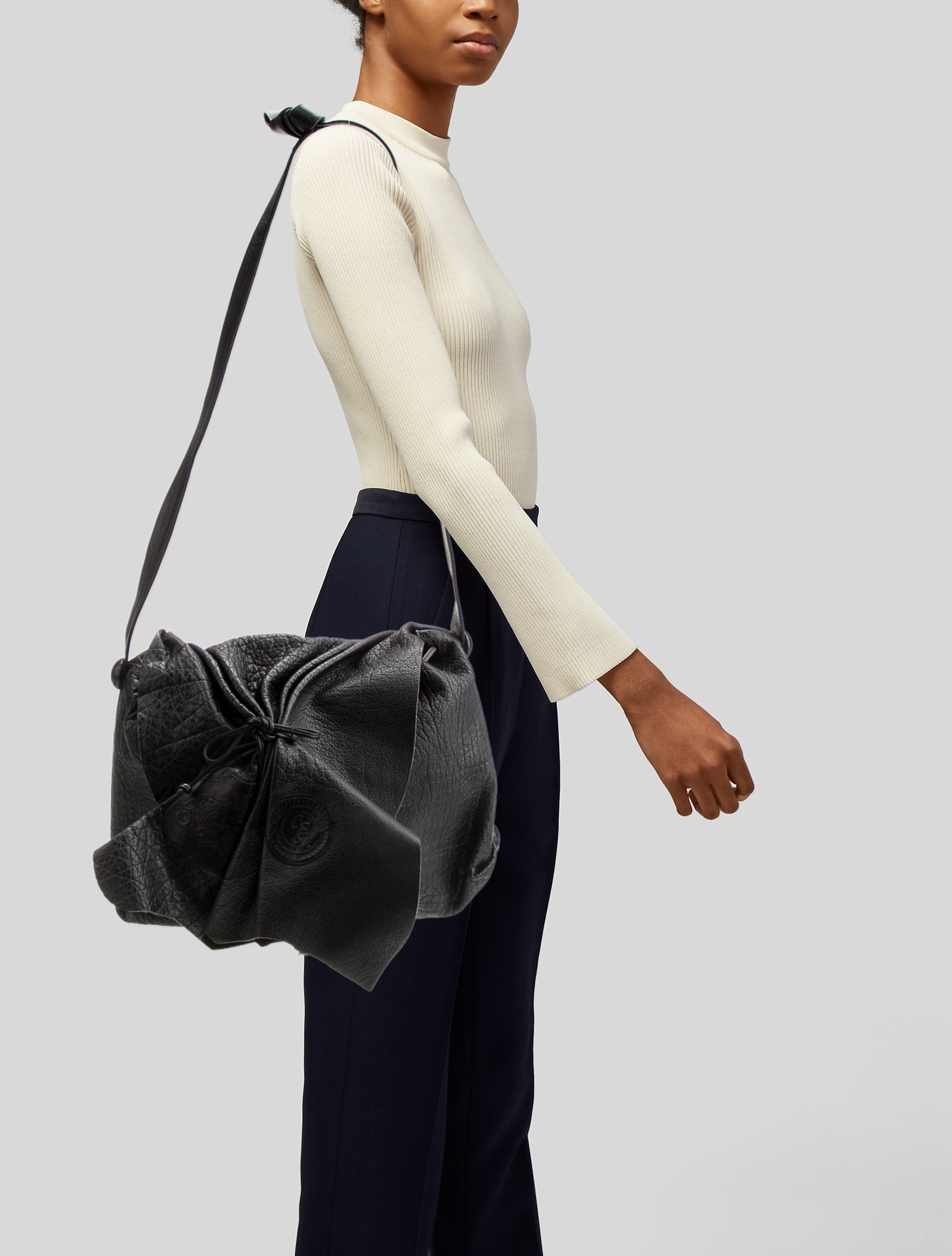 Carlos Falchi Leather Shoulder Bag