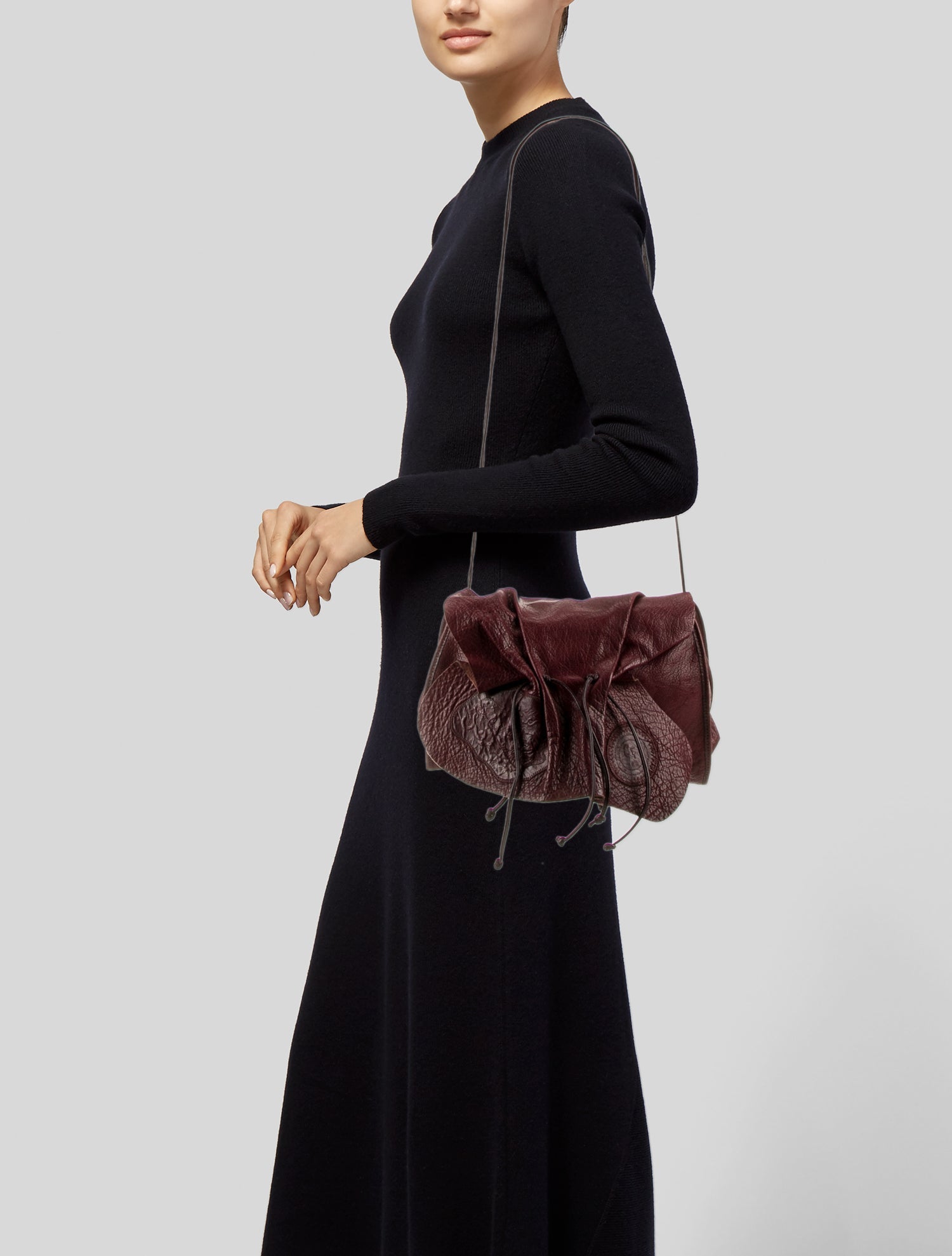 Carlos Falchi Leather Shoulder Bag