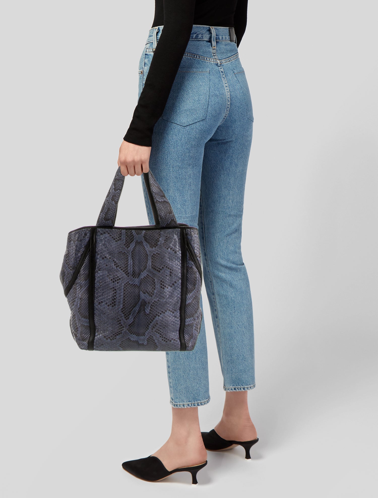 Carlos Falchi Snakeskin Shoulder Bag