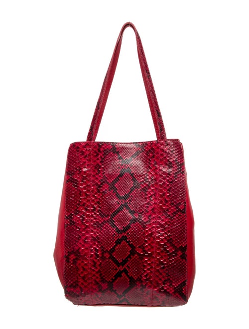 Carlos Falchi Snakeskin Bucket Bag