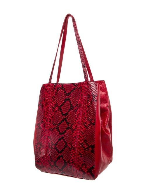 Carlos Falchi Snakeskin Bucket Bag