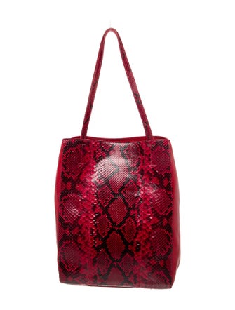 Carlos Falchi Snakeskin Bucket Bag