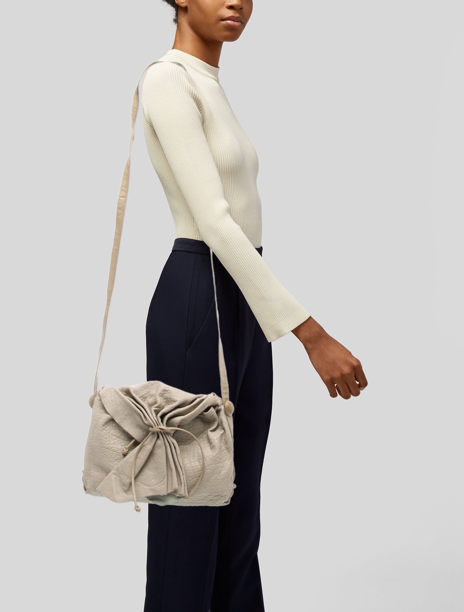 Carlos Falchi Leather Shoulder Bag Vintage