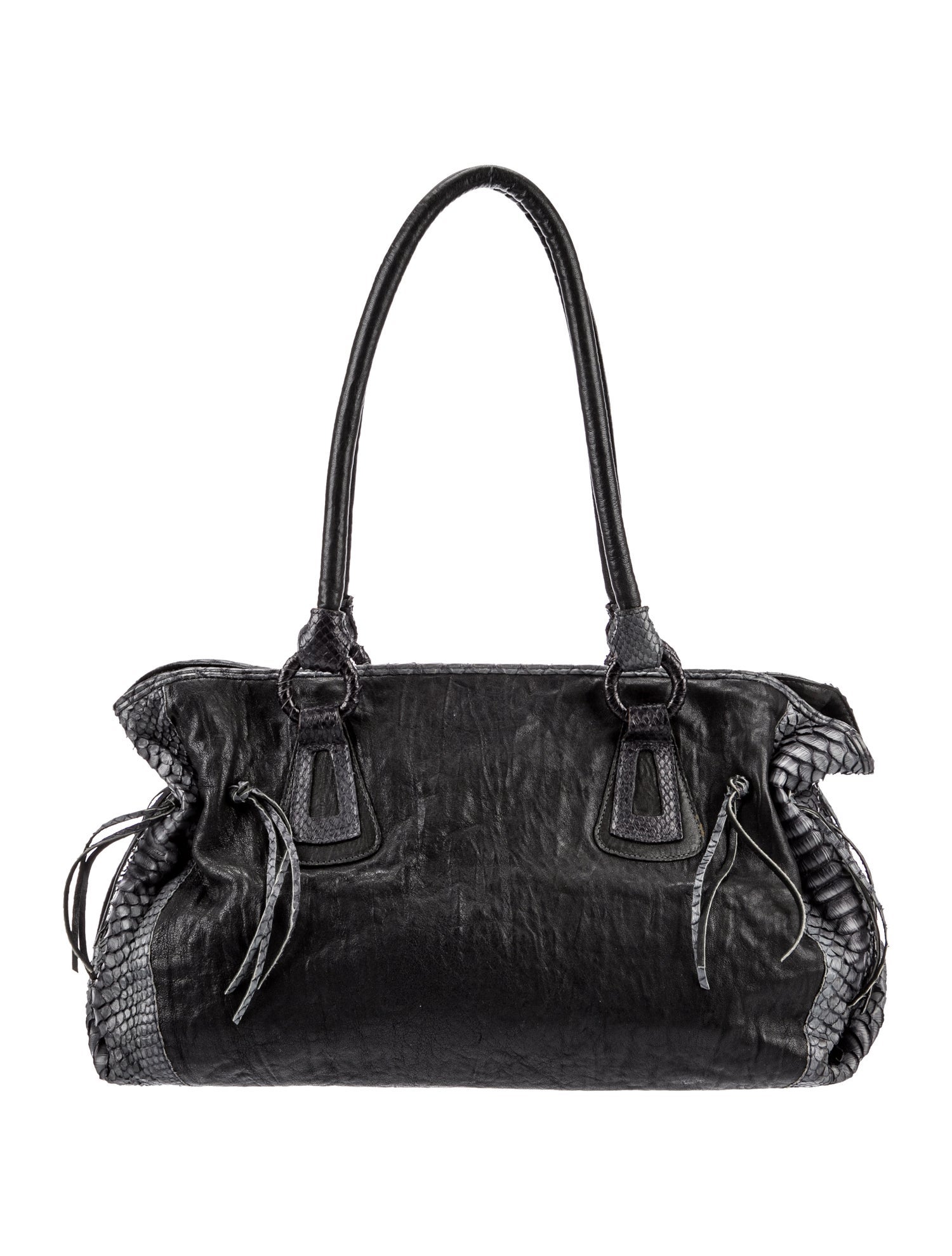 Carlos Falchi Leather Shoulder Bag