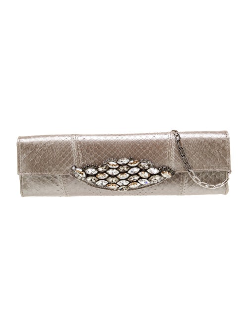 Carlos Falchi Snakeskin Minaudière