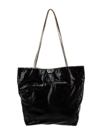 Carlos Falchi Embossed Leather Tote