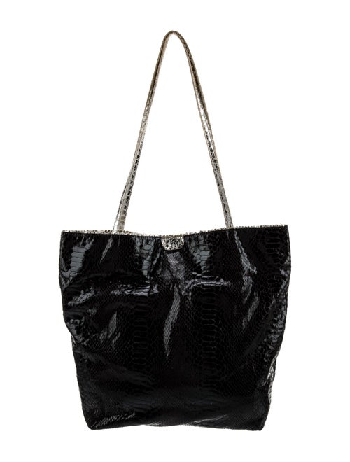 Carlos Falchi Embossed Leather Tote