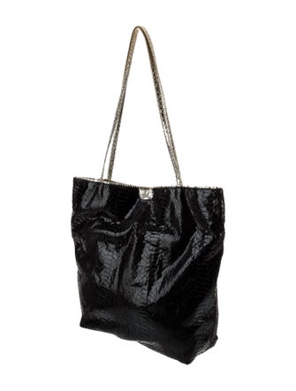 Carlos Falchi Embossed Leather Tote