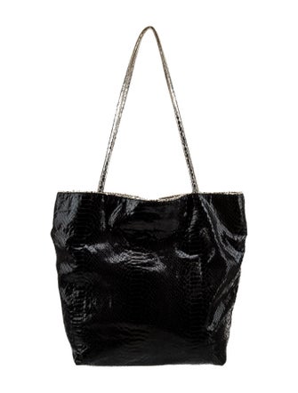 Carlos Falchi Embossed Leather Tote