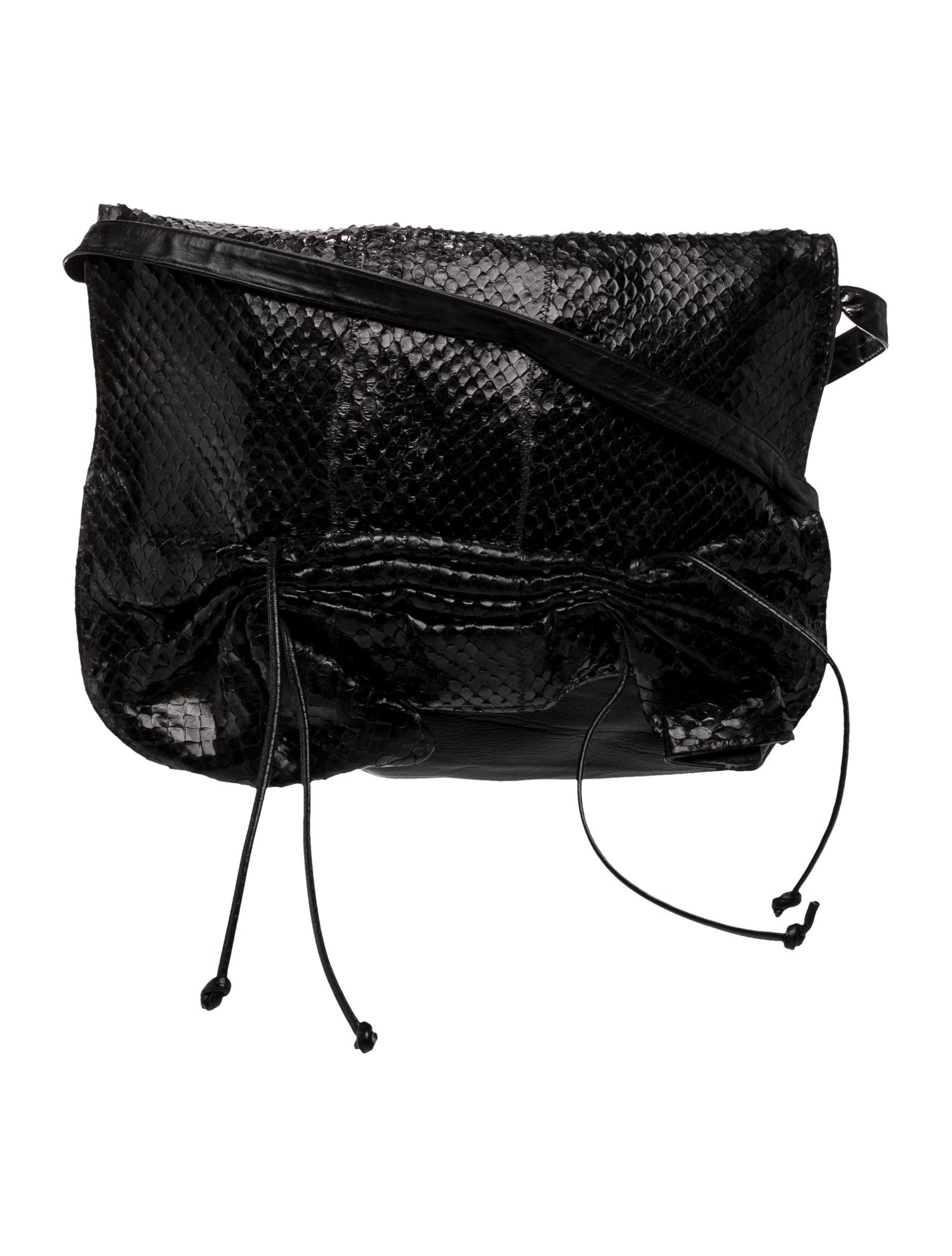 Carlos Falchi Snakeskin Messenger Bag