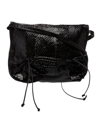 Carlos Falchi Snakeskin Messenger Bag