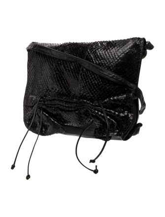 Carlos Falchi Snakeskin Messenger Bag