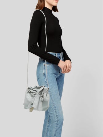 Carlos Falchi Leather Bucket Bag