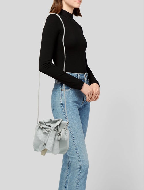 Carlos Falchi Leather Bucket Bag