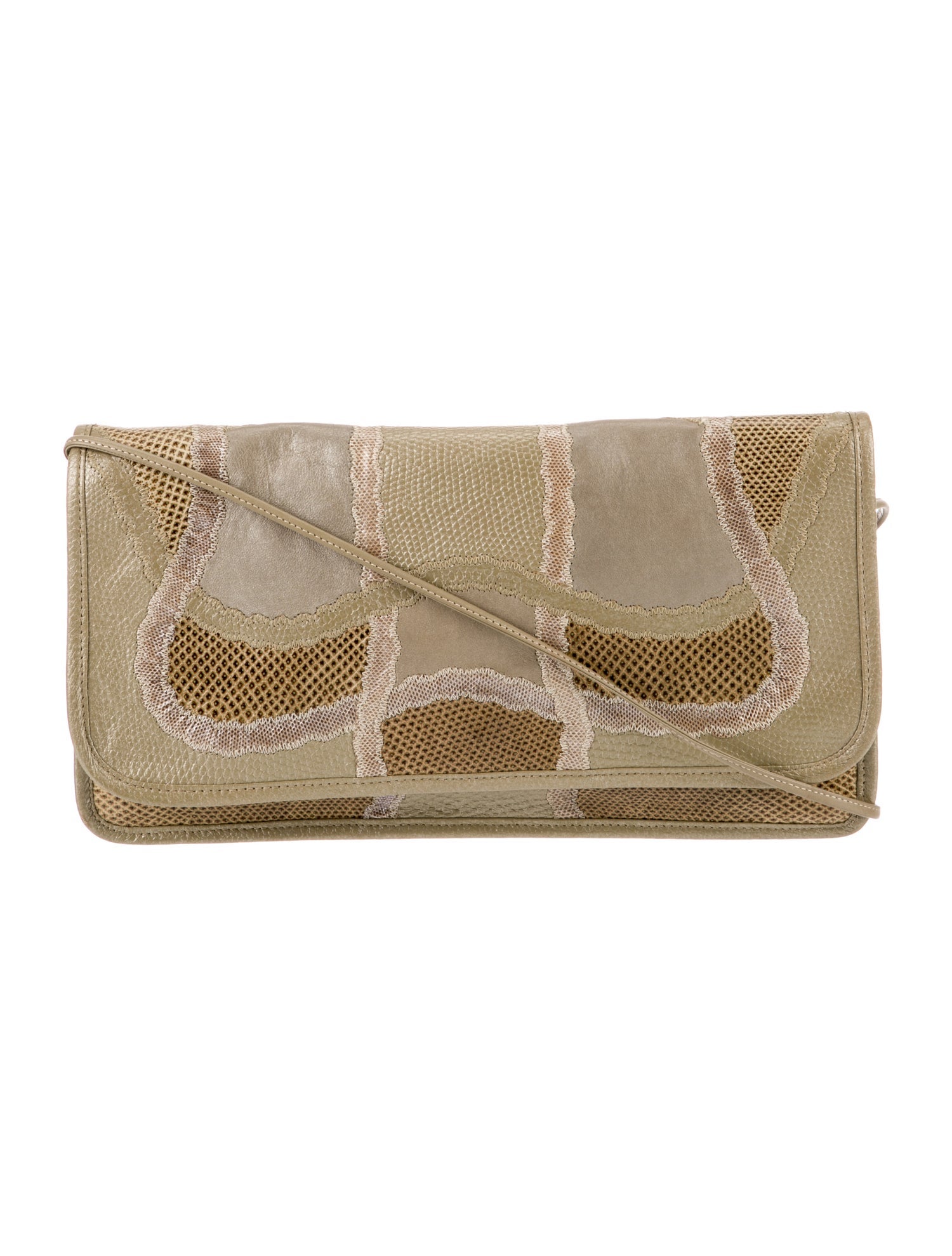 Carlos Falchi Leather Clutch
